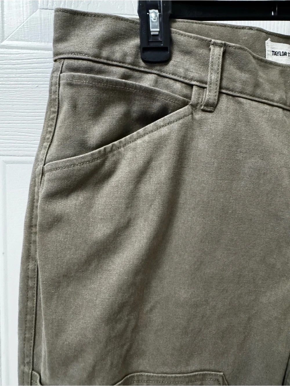 Taylor Stitch Olive Green Work Chinos
